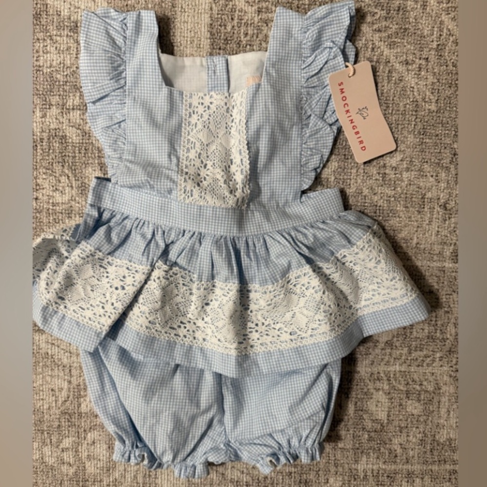 Matching Gingham Bloomer Set